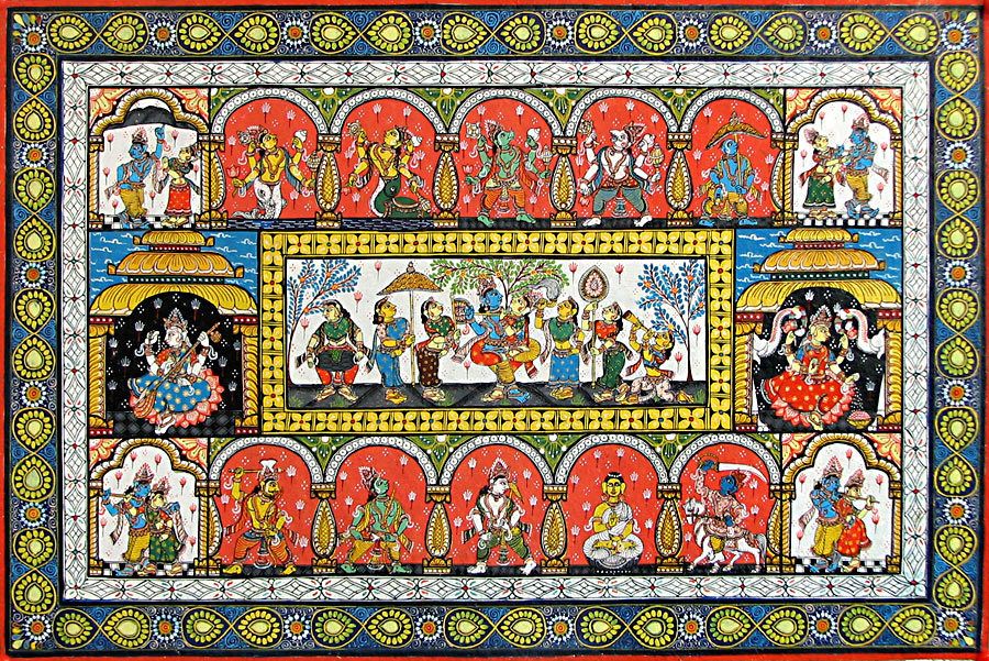 PATTACHITRA is a traditional painting of Odisha based on Hindu mythology specially inspired by Jagannatha and Vaishnaba sect. the colors used for the painting are 100% natural and prepared by artisan using ancient method.