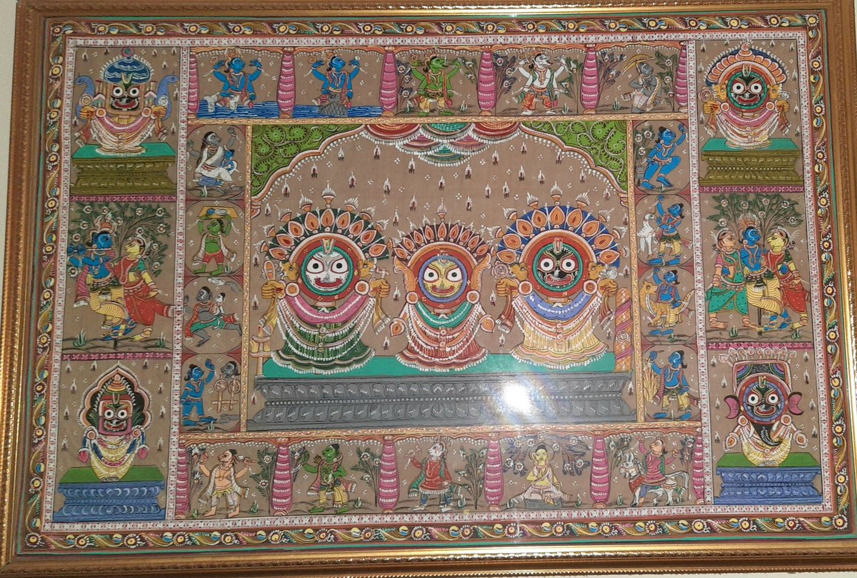 PATTACHITRA is a traditional painting of Odisha based on Hindu mythology specially inspired by Jagannatha and Vaishnaba sect. the colors used for the painting are 100% natural and prepared by artisan using ancient method.