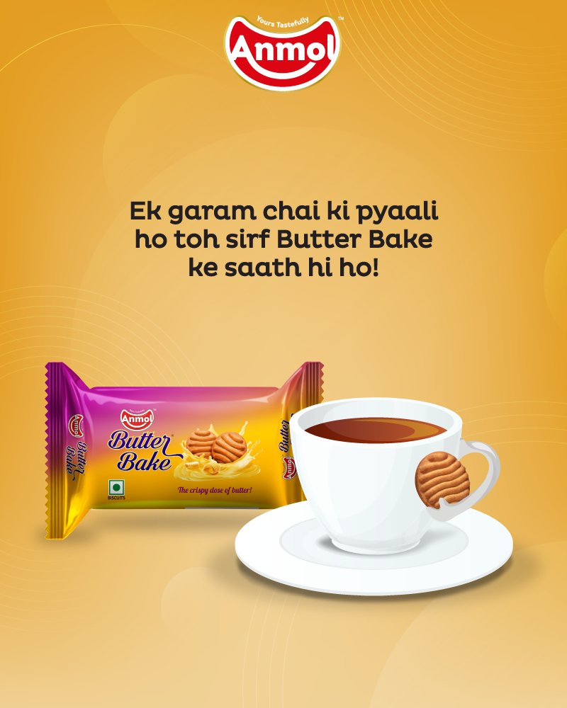 anmol_indust's tweet photo. The perfect choice to elevate your tea-drinking experience! Enjoy your cup of tea only with a pack of Anmol’s Butter Bake!
#ButterBake #TeaWeek #TeaLover #TeaAndBiscuit #Anmol #YoursTasteFully https://t.co/aLdpma8QhN