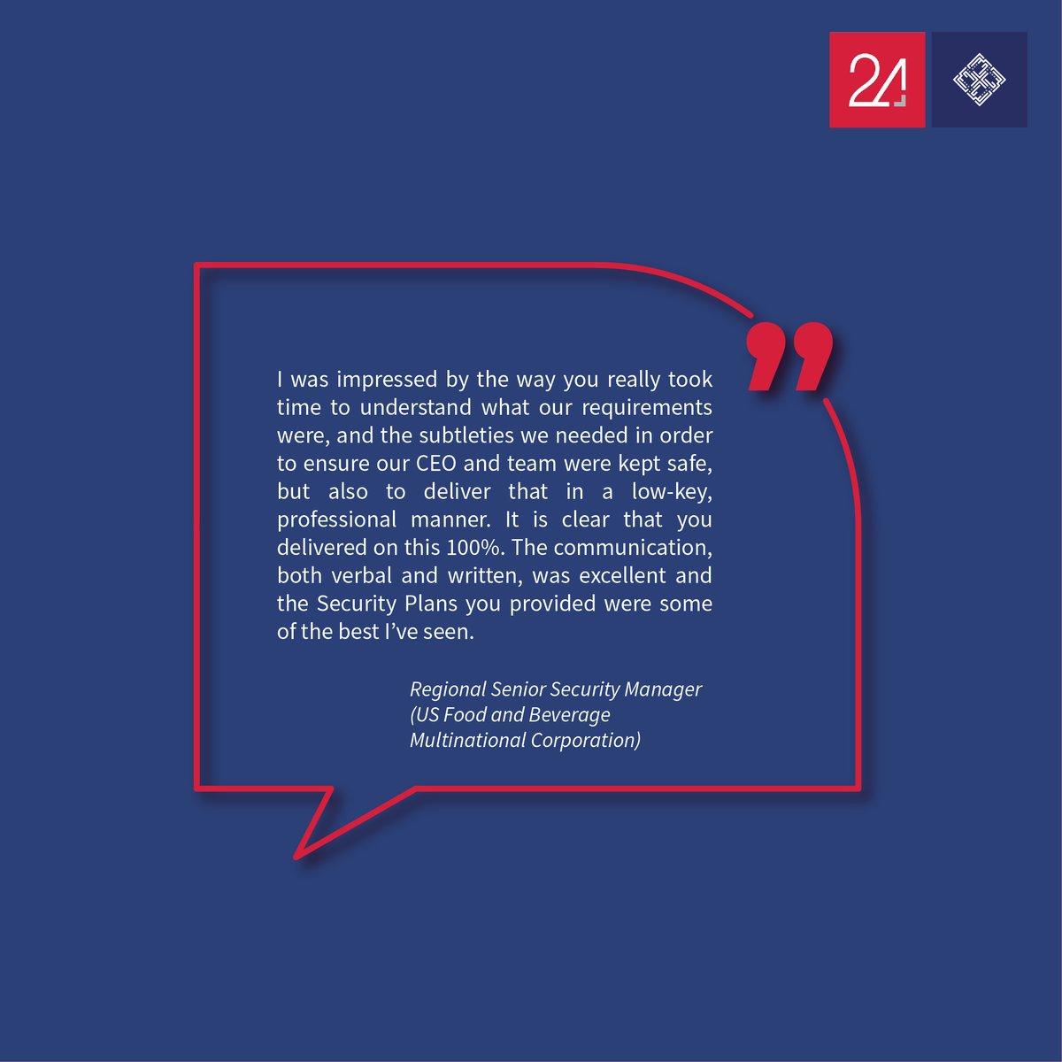 ICESERVE24's tweet photo. Quality and attention to our customers are what distinguishes us from others. Together with ATC, we value the trust that clients bestow on us as their leading #security provider, and we ensure that our #service goes beyond expectations. https://t.co/xv6GVH8lYo