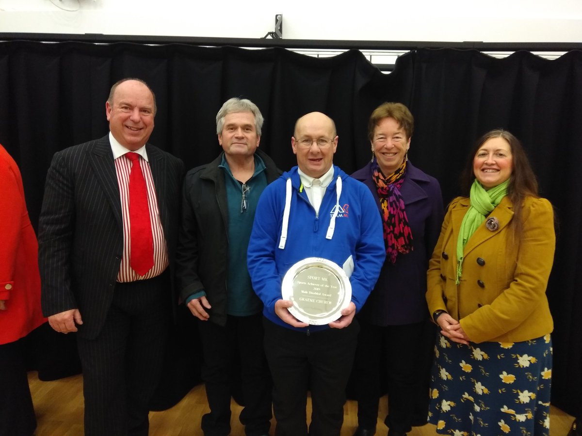 Congratulations to Graeme who received the Sport Milton Keynes award for 2019 disabled male athlete. Graeme's story is inspiring as he has gone from couch potato to para athlete.