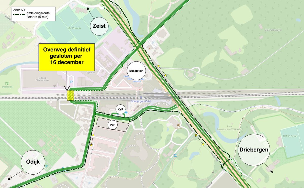 Sluiting spoorwegovergang Odijkerweg! 

Aanstaande maandag 16 december wordt de overweg Odijkerweg bij station Driebergen-Zeist definitief afgesloten voor alle verkeer. De Odijkerweg loopt dan van beide kanten richting de voormalige overweg dood!