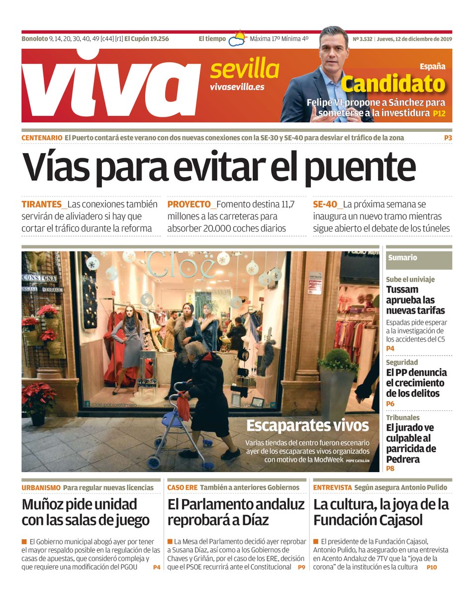 AlfredoLinacero's tweet photo. Empezamos el día con una portada en @Viva_Sevilla ¡Mil gracias a todo el equipo! #Sevilla #Moda #ModWeek https://t.co/AMCs2xfUct