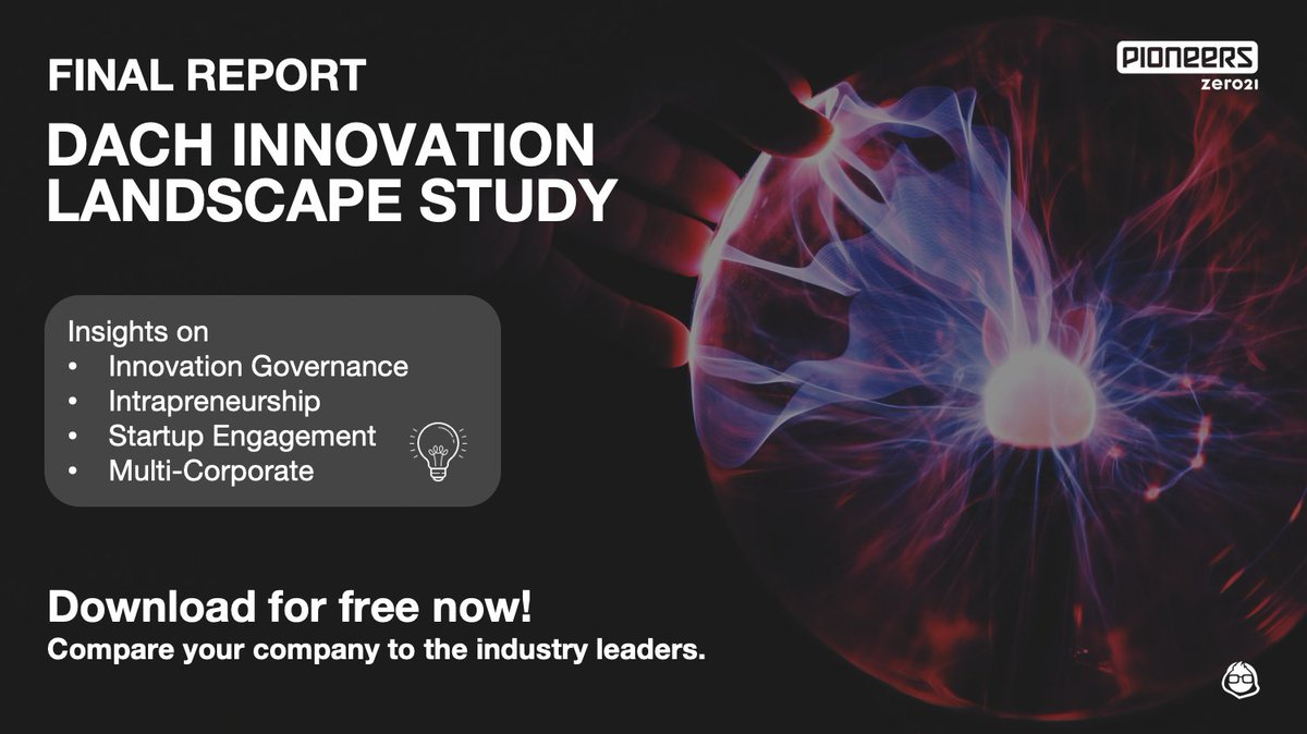 🚀 The full PIONEERS DACH INNOVATION LANDSCAPE STUDY report is out! 🚀
Pioneers interviewed 104 corporates headquartered in DACH about their goals, practices and results of innovation activities. Check out all insights of the 52 pages report here ➡️  bit.ly/pioneers-innov…