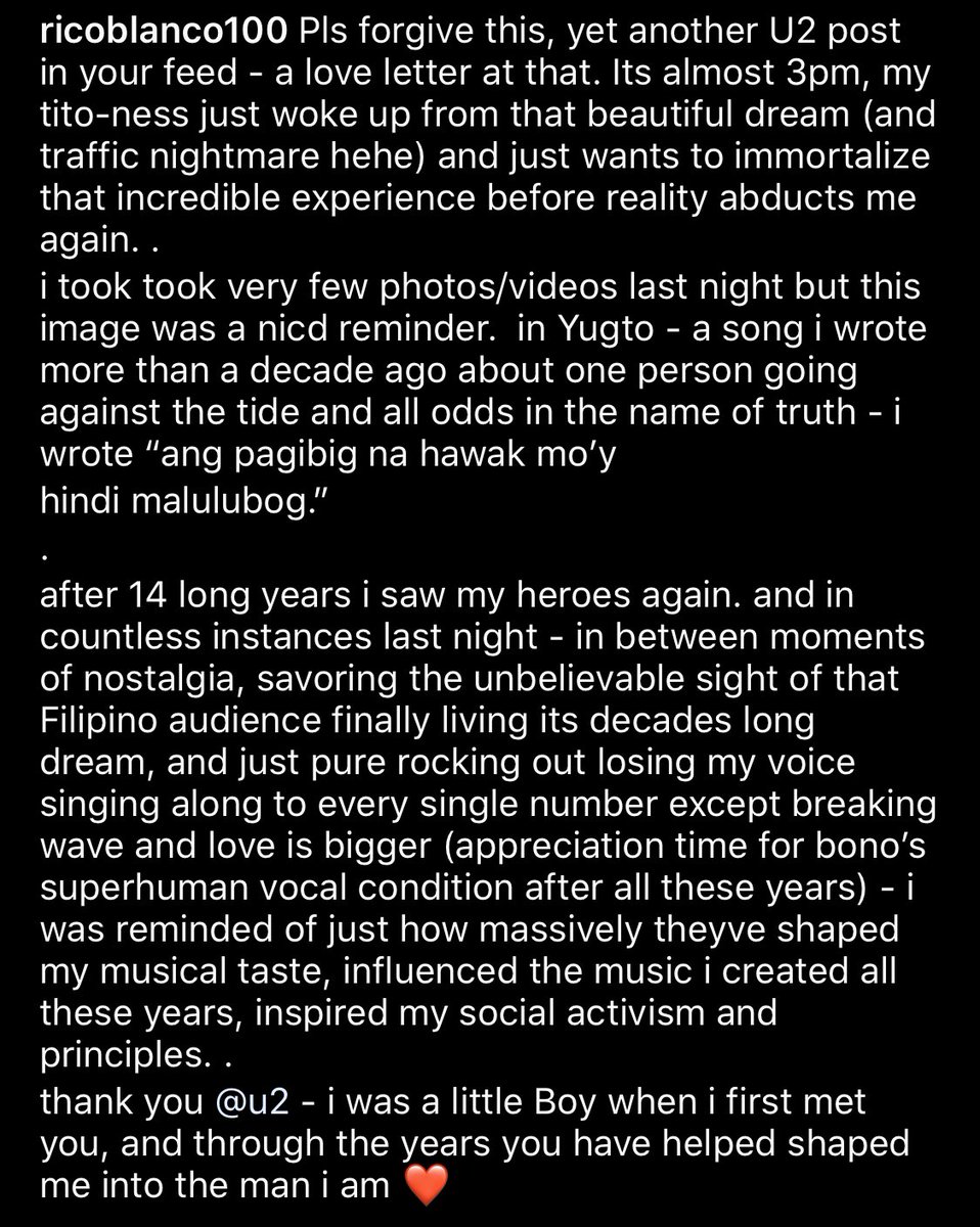 ricoblanco's tweet image. a little love letter to @U2 ❤️

#U2TheJoshuaTree2019 #U2Manila #SmartU2TourPH