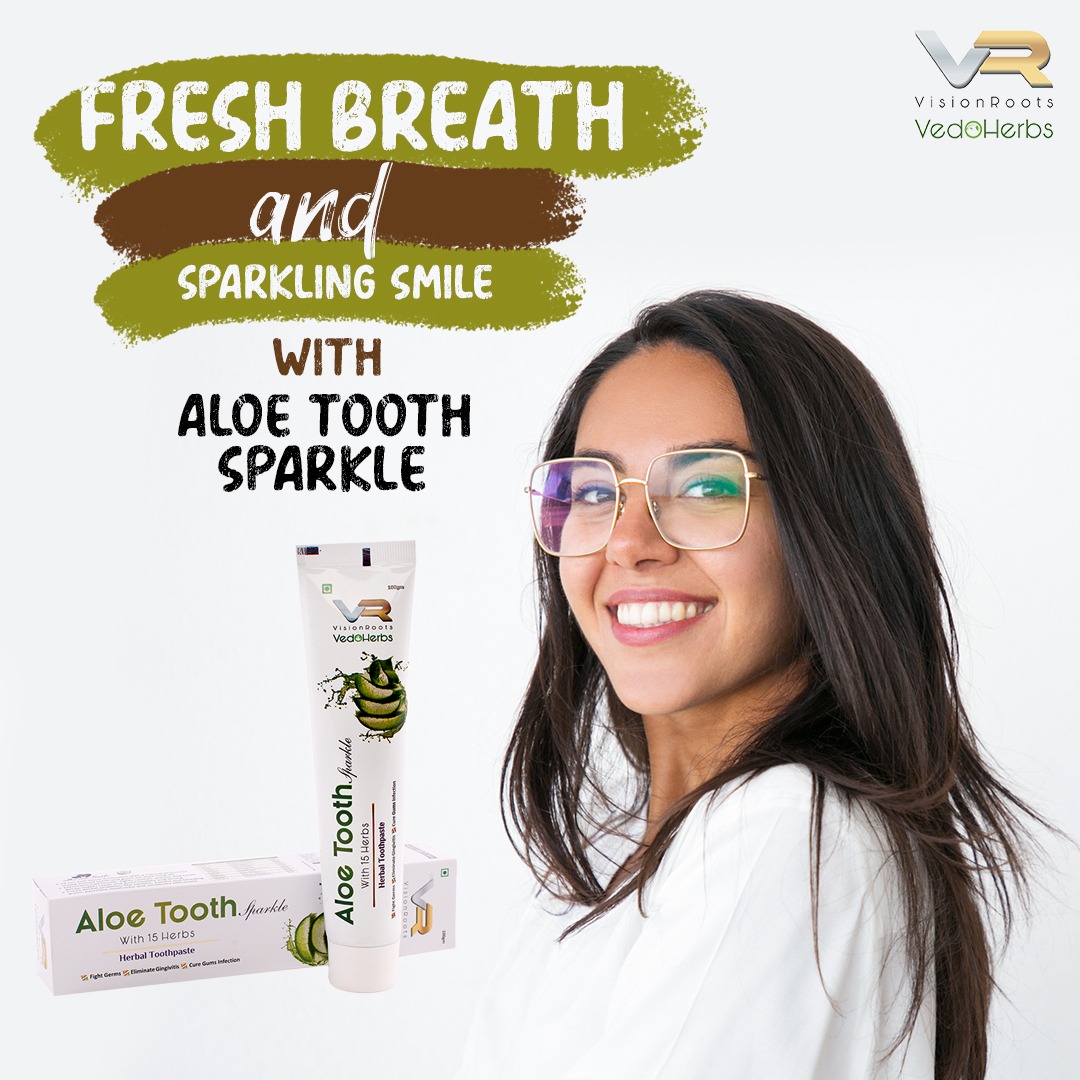 visionrootspvt's tweet photo. Aloe Tooth Sparkle - Herbal Toothpaste that cures dental problems like swollen, painful and bleeding gums &amp; infections.
.
For more information visit - https://t.co/9eBR2Wrq5L
..
#visionroots #vedoherbs #healthcare #aloetoothpaste #herbalproducts #ayurveda #natural #herbal https://t.co/U0GKsnfdUB