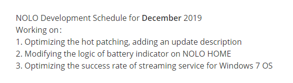 NOLODevMonthly Sharing development schedule for December 2019! Check it out also at our forum (bit.ly/2snp8sc). Let us know your thoughts!