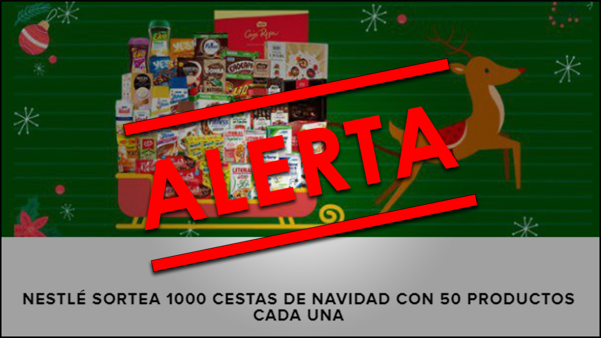 ¡AVISO! Gracias a vuestros mensajes hemos detectado una promoción falsa que pretende simular nuestro concurso de 10 cestas de Navidad, ¡vigila y no te confundas! 🧐Consulta la promoción real de la cesta de Navidad en: promociones.nestle.es