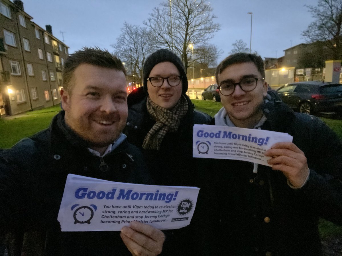 _LiamWalker_'s tweet image. In #Cheltenham this morning supporting the brilliant @AlexChalkChelt. It’s cold. It’s wet - but worth it to stop Corbyn becoming our Prime Minster! #VoteConservative 🗳🇬🇧