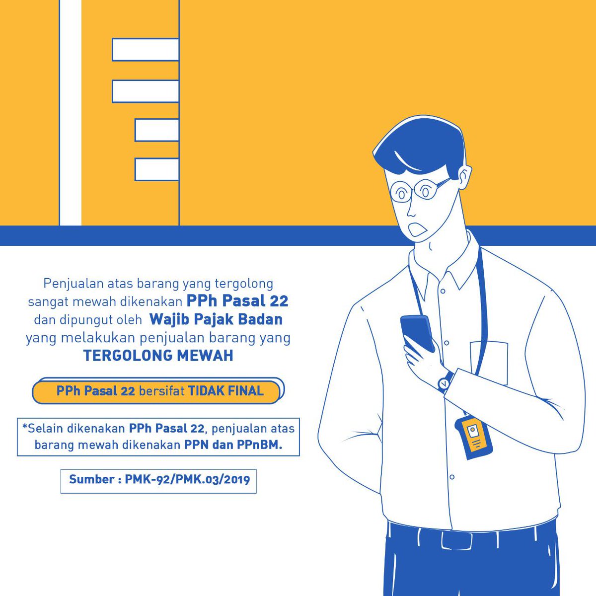 #KawanPajak509, sudah pada tahu belum nih barang apa saja yang tergolong sangat mewah? 

yuk yuk, belajar pajak bareng taxmin tentang pengenaan pajak untuk barang yang tergolong sangat mewah dengan swipe gambar berikut! 

#PajakKuatIndonesiaMaju
#PajakKitaUntukKita