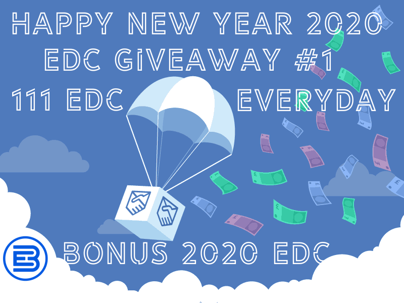 EDCmining's tweet photo. EDC Giveaway #1 - 111 EDC everyday + Bonus 2020 EDC!
#edcblockchain #edcmining #edcgiveaway #cryptogiveaway #edc2020 https://t.co/DMYvgOVpvm