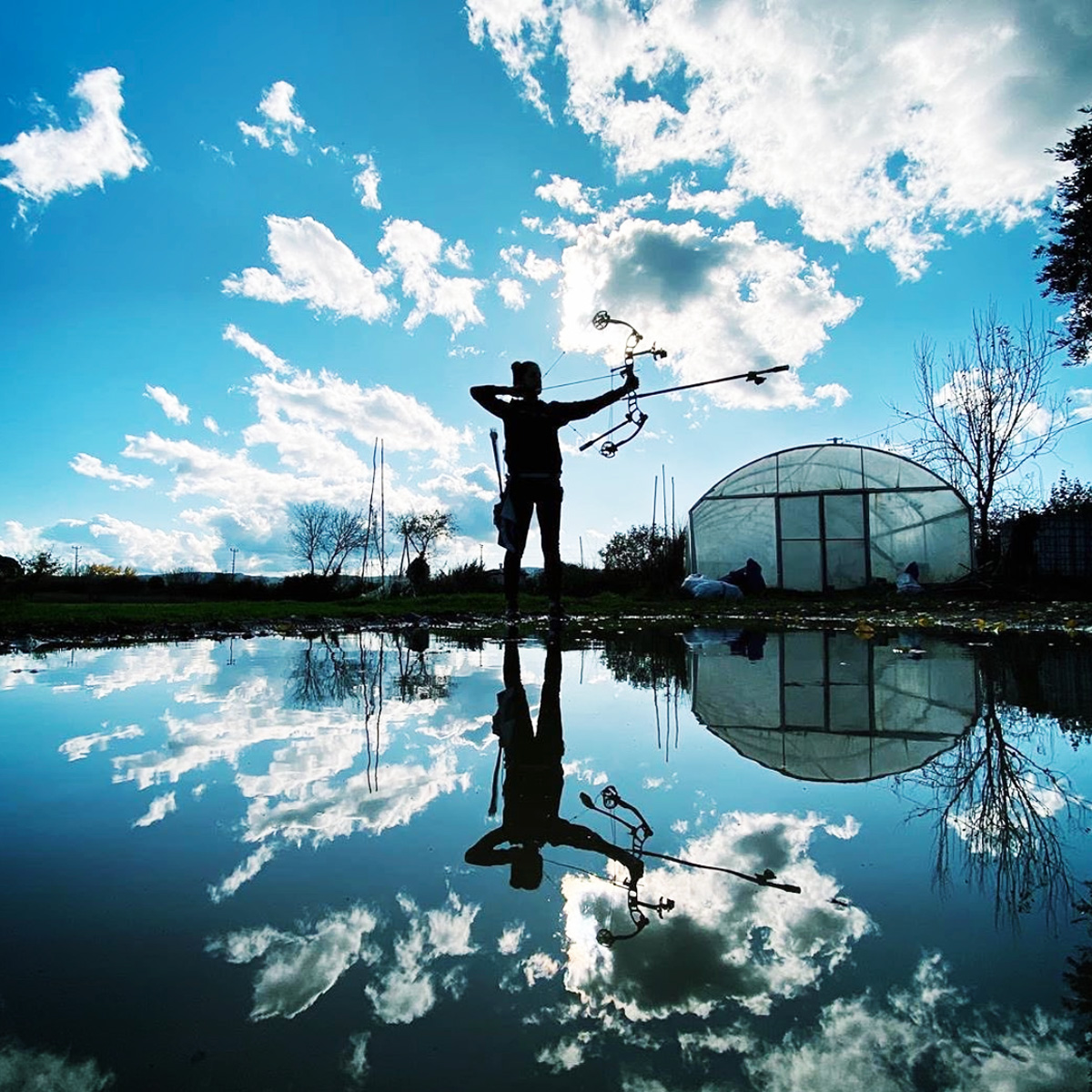 Blue skies and practice arrows. 💪 🏹 #archery
