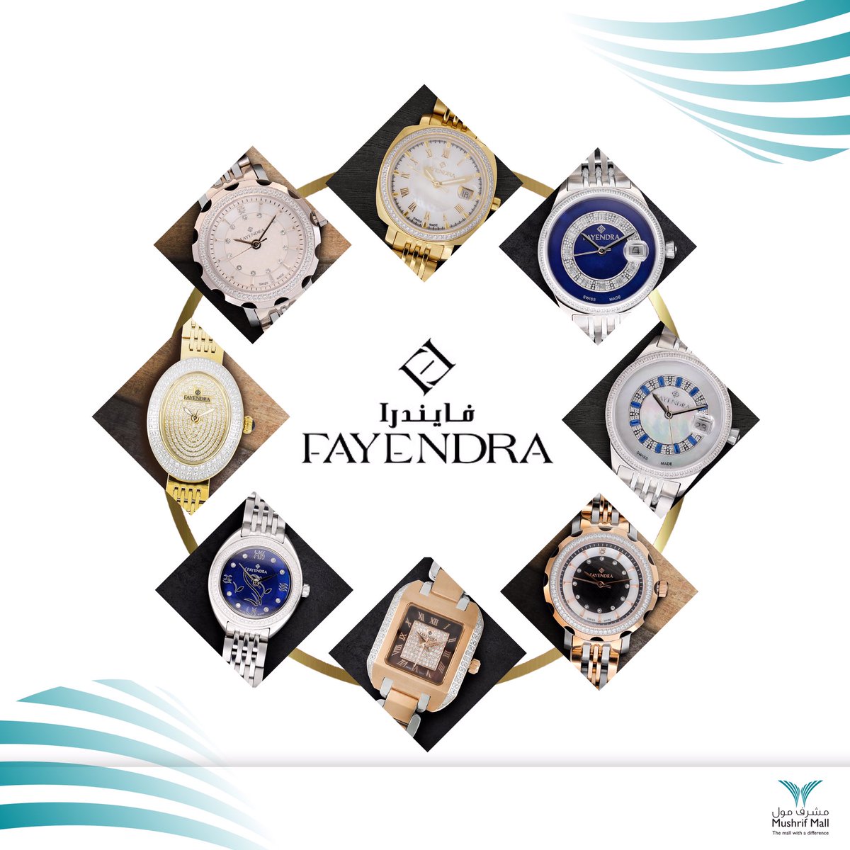 MushrifMall's tweet photo. Fayendra's great OFFERS are back !
48% discount on all of @FayendraJewelry unique jewelry collection.
خصم 48% على كامل منتجات فايندرا!
#themushrifdifference #abudhabi #shoppingwithadifference #fayendra #jewelry #offer #watches https://t.co/okH3P9yWTE