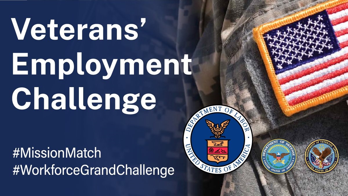 USAGBavaria's tweet photo. .@USDOL announces $1 million competition to better connect transitioning #servicemembers and employers. Visit https://t.co/LcMnAfAxqg.
#MissionMatch #WorkforceGrandChallenge @SFLTAP https://t.co/mJ6JinzGLm