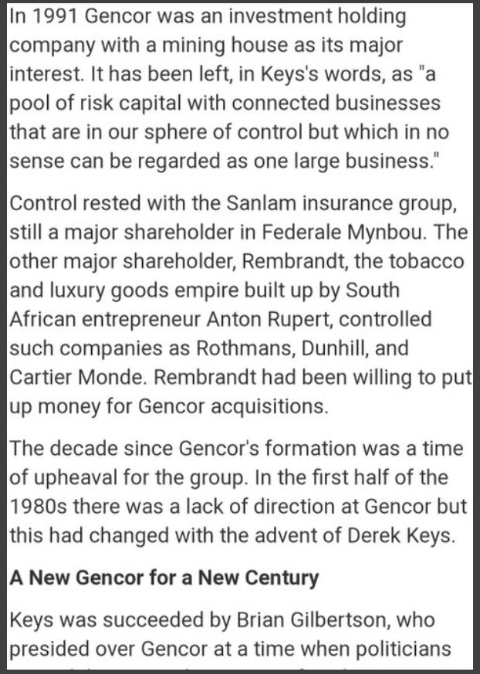 Lwandle1949's tweet photo. In th early 90s, #DerekKeys & #MickDavis (Cyril Ramaphosa's business partner,Eskom task team member,#CR17 funder &former #Eskom FinanceDirector)
signed #secret deals wit Gencor
Gencor ws owned by th Rupert family👀
#Sabotage
#EskomCrisis https://t.co/bzM73w9kOm