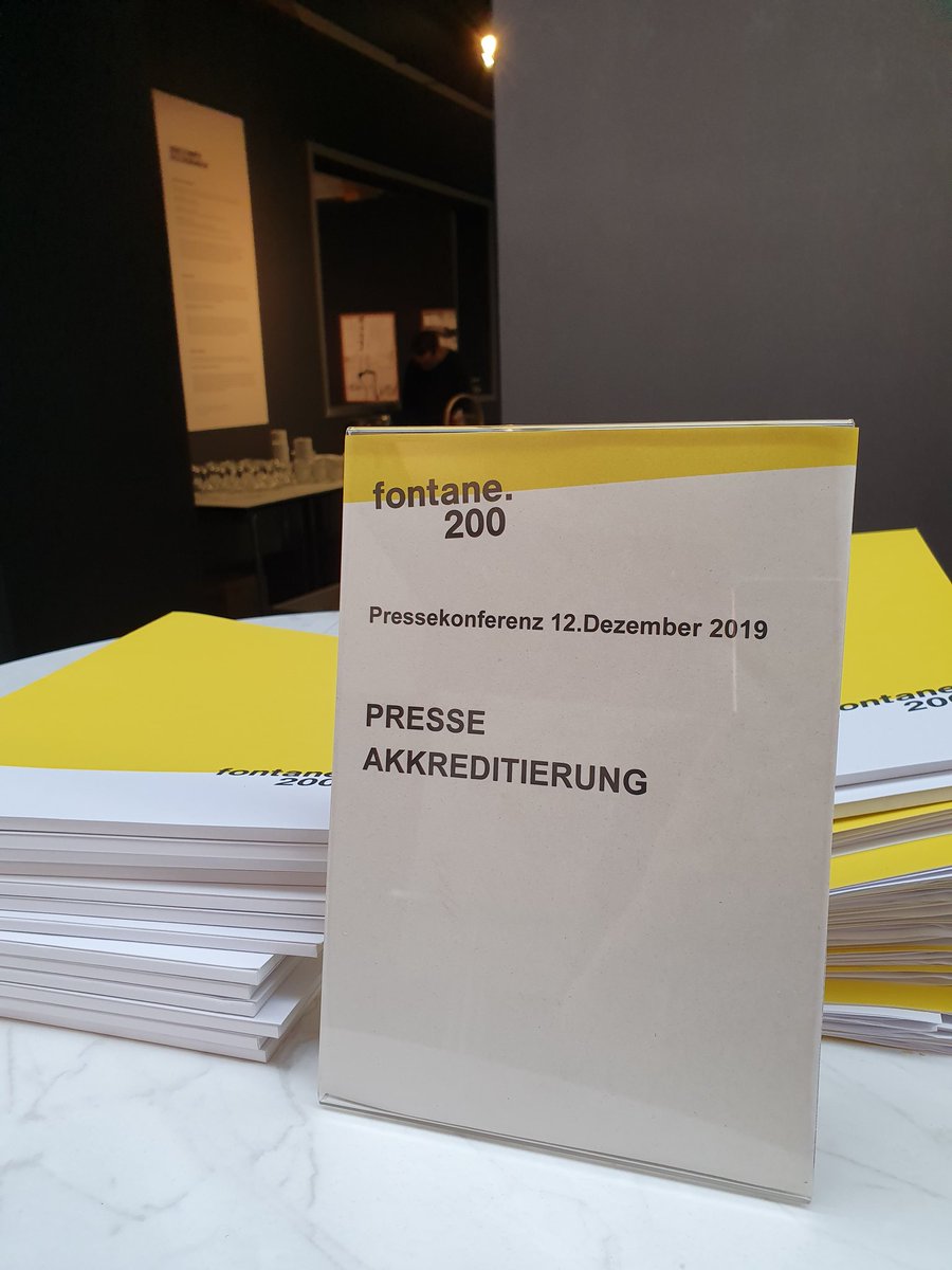 Um 11 Uhr beginnt unsere heutige #pressekonferenz zur Abschluss-Bilanz des #fontanejahres im Haus der Brandenburgisch-Preußischen Geschichte in #potsdam