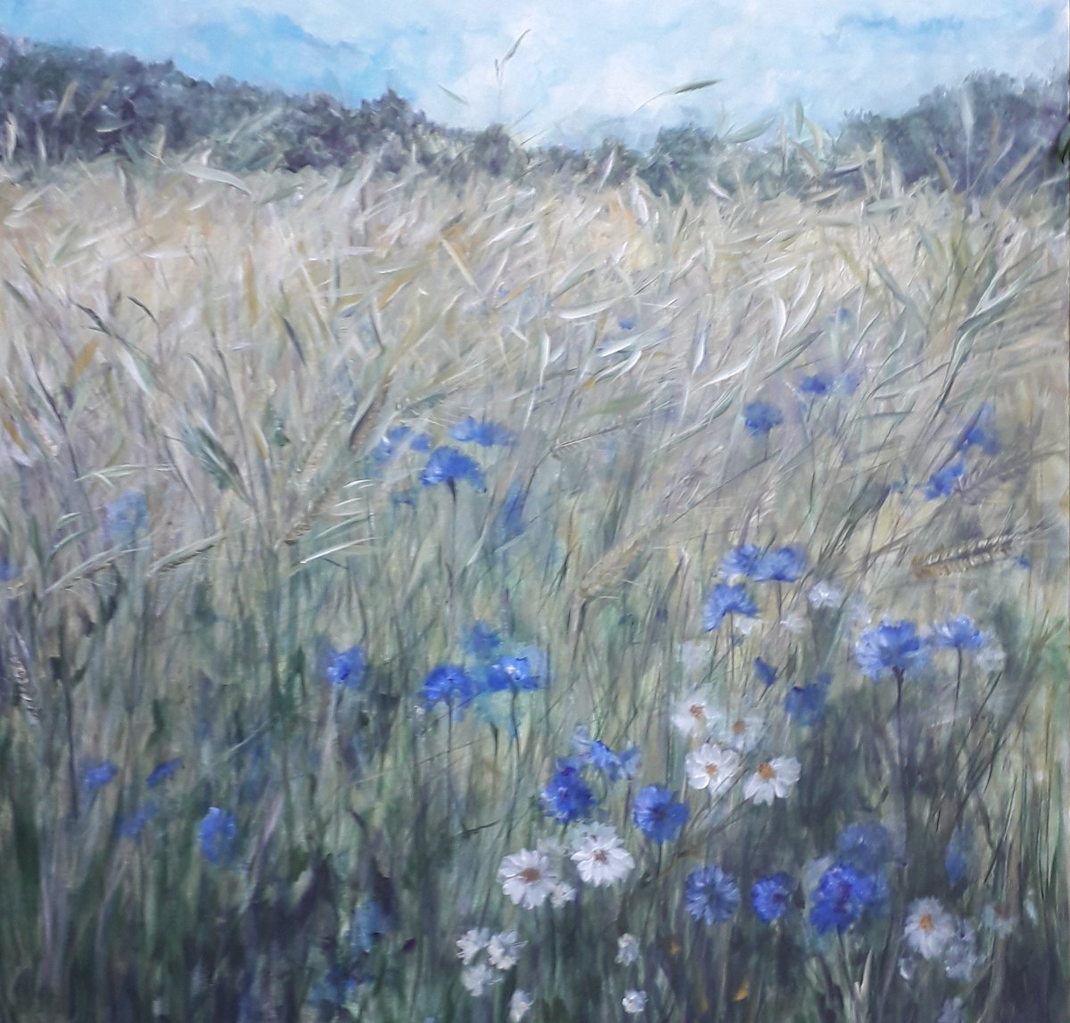 Customwork xxl , acrylic on canvas,
#commissioned #cornflowers