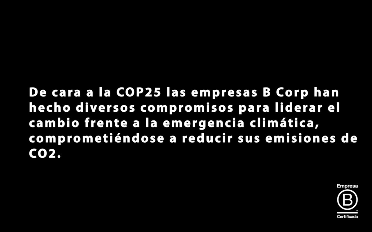 ¡Aquí os dejamos los compromisos que diferentes empresas de la Comunidad #BCorp en España han tomado frente a la emergencia climática en el marco de la @COP25CL ! 🎉🌎👏🔝

youtube.com/watch?v=QEMxD7…

 #tiempodeactuar #liderandoelcambio #cop25 <a href="/Agenda2030Esp/">Agenda del 2030 - España</a>