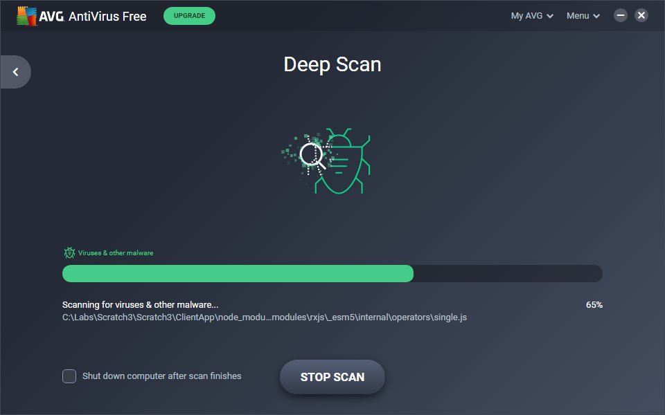 lavanyadeepak's tweet image. What is the #average time taken by a #DeepScan with @AVGFree for a two volume computer having 500GB in each volume?