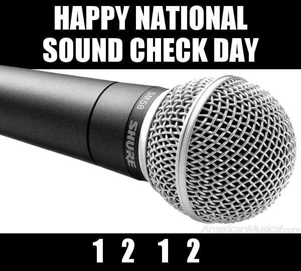 Happy #nationalsoundcheckday 12/12 from the Logic team.