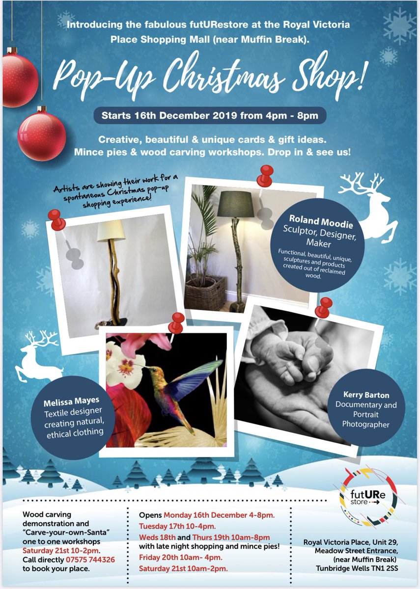 Pop Up Christmas Shop <a href="/futURestoreTW/">futURe store Tunbridge Wells</a> from 16th December