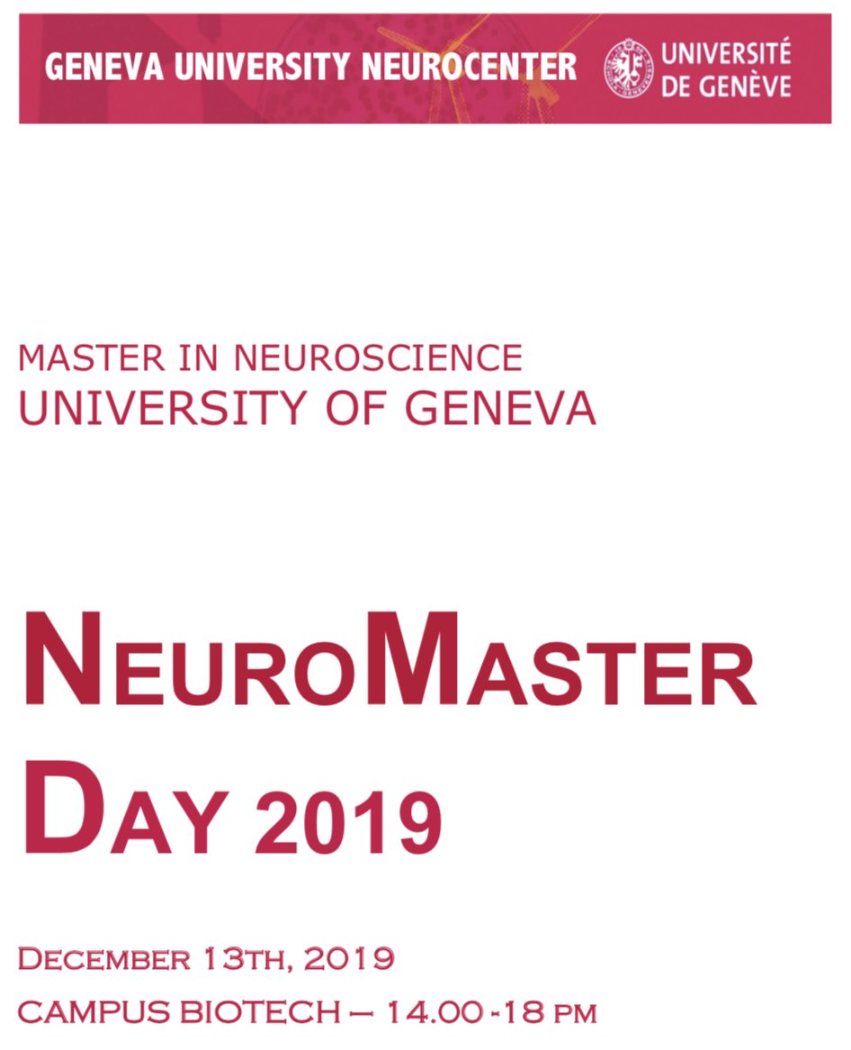 CampusBiotech's tweet photo. The best "Master Student in #neuroscience of the year" will be rewarded tomorrow during the @unige_en #NeuroMaster Day, so if you think your Master student deserves this prize, please do not hesitate to contact them: neurocenter@unige.ch
➖https://t.co/hkXcLLnUxY https://t.co/rJL8RQ6AlJ