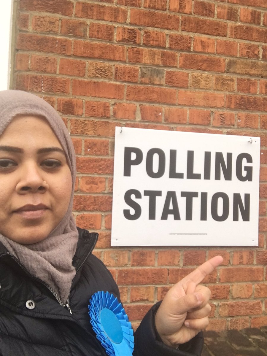 tamkeenshaikh's tweet photo. Voted at my local polling station, The Salvation Army, Barking 
#VoteConservative #ShaikhUpBarking https://t.co/RFkadUgqGG