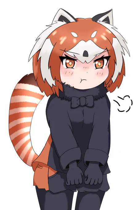 怒ってるところも見てみたいむくレッサーパンダちゃん描きました#けものフレンズ 