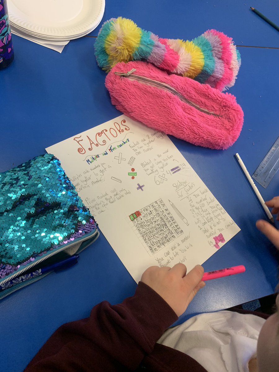 <a href="/Kirkcaldywestps/">Kirkcaldy West PS and ELC</a> amazing maths posters designed, created and shared to show learning about multiplication strategies and factors, multiples and prime numbers. #numeracy #creativelearning
