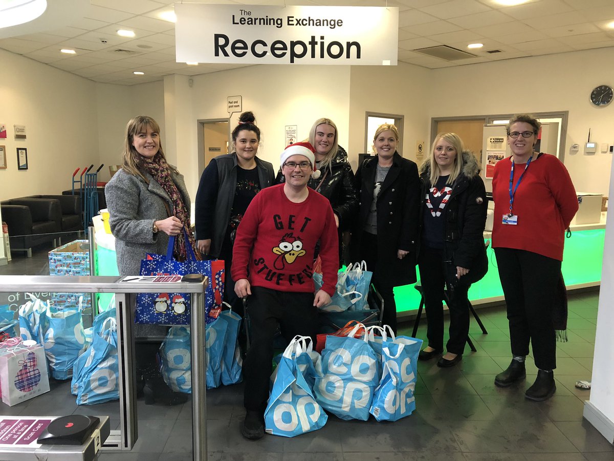 Over 50 bags of Christmas goodies donated to the homeless @LiverpoolColl from @coopuk 😍😍☃️☃️🎅🎅🎄🎄#showyoucare #dowhatmattersmost