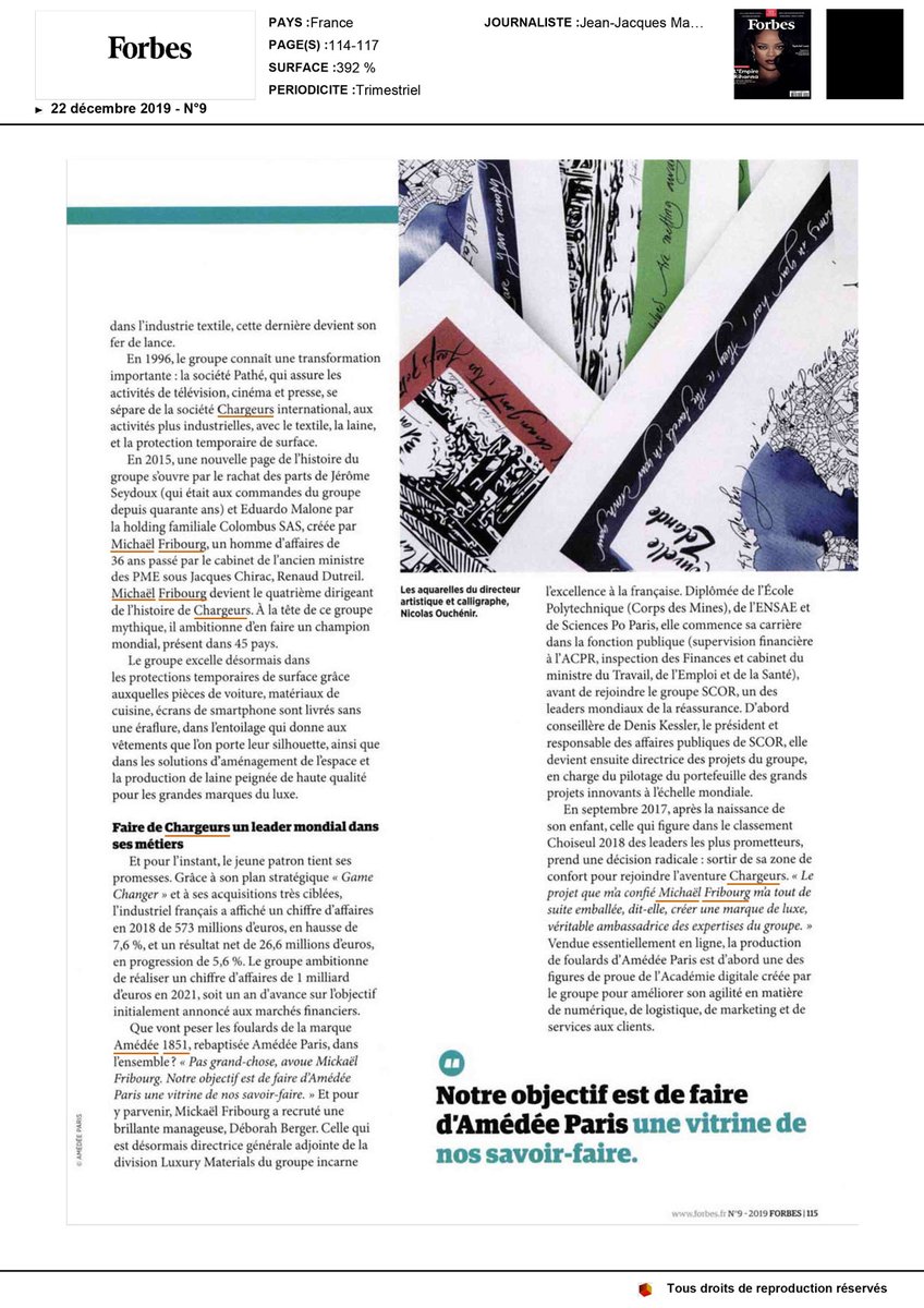 amedeeparis's tweet photo. #LeCoupDuFoulard - Next time you pick up @forbes check out our founder Deborah talking #innovation, #sustainability and #blockchain technology! 

#AmedeeParis https://t.co/gOQQVd6fBl