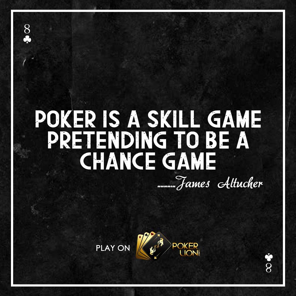 PokerLion on Twitter: "No one can beat you if skill is your lucky charm. .  . . #Poker #PlayPoker #Motivation #OnlinePoker #PokerLion… "