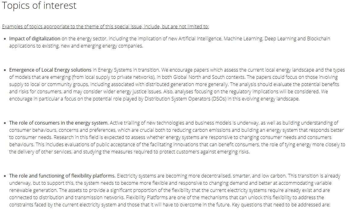 mikefsway's tweet image. Are you researching status/design/impacts/etc. of new business models and innovation for low-carbon, decentralised, smart and flexible energy systems? Please consider submitting a paper to this special issue I’m guest co-editing. @CREDS_UK @EnergyREV_UK  think.taylorandfrancis.com/energy-sources…