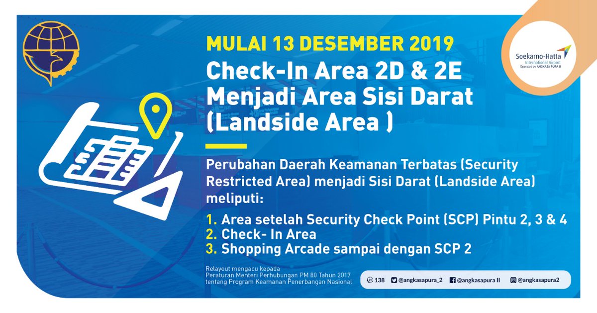 INJairports's tweet photo. Terbang besok dan seterusnya di Terminal 2 @CGK_AP2 , kamu akan mendapatkan pengalaman berbeda loh Tweeps karena area Check-in D & E menjadi area sisi darat. Cek infografis ya.
#AP2updates https://t.co/A44R7v51nW