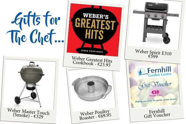 Gift for The Chef...
@Weberbarbecues Greatest Hits Cookbook €23.95
Weber Spirit E310 €599
Weber Master Touch €329
Weber Poultry Roaster €69.95
Range of Gift Vouchers
More great gift ideas in store too! 

#FernhillAthlone #Fernhill #Athlone #Christmas #Gifts #Presents #Chef