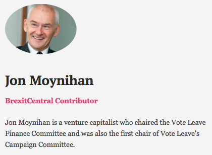 12/ JON MOYNIHAN, venture capitalist, handed:£100,000 to  #BorisJohnson leadership campaign£120,000 to Vote Leave, and another £135,000 to the Conservatives since 2002 Chaired Vote Leave Finance Committee, & Vote Leave’s Campaign Committee.