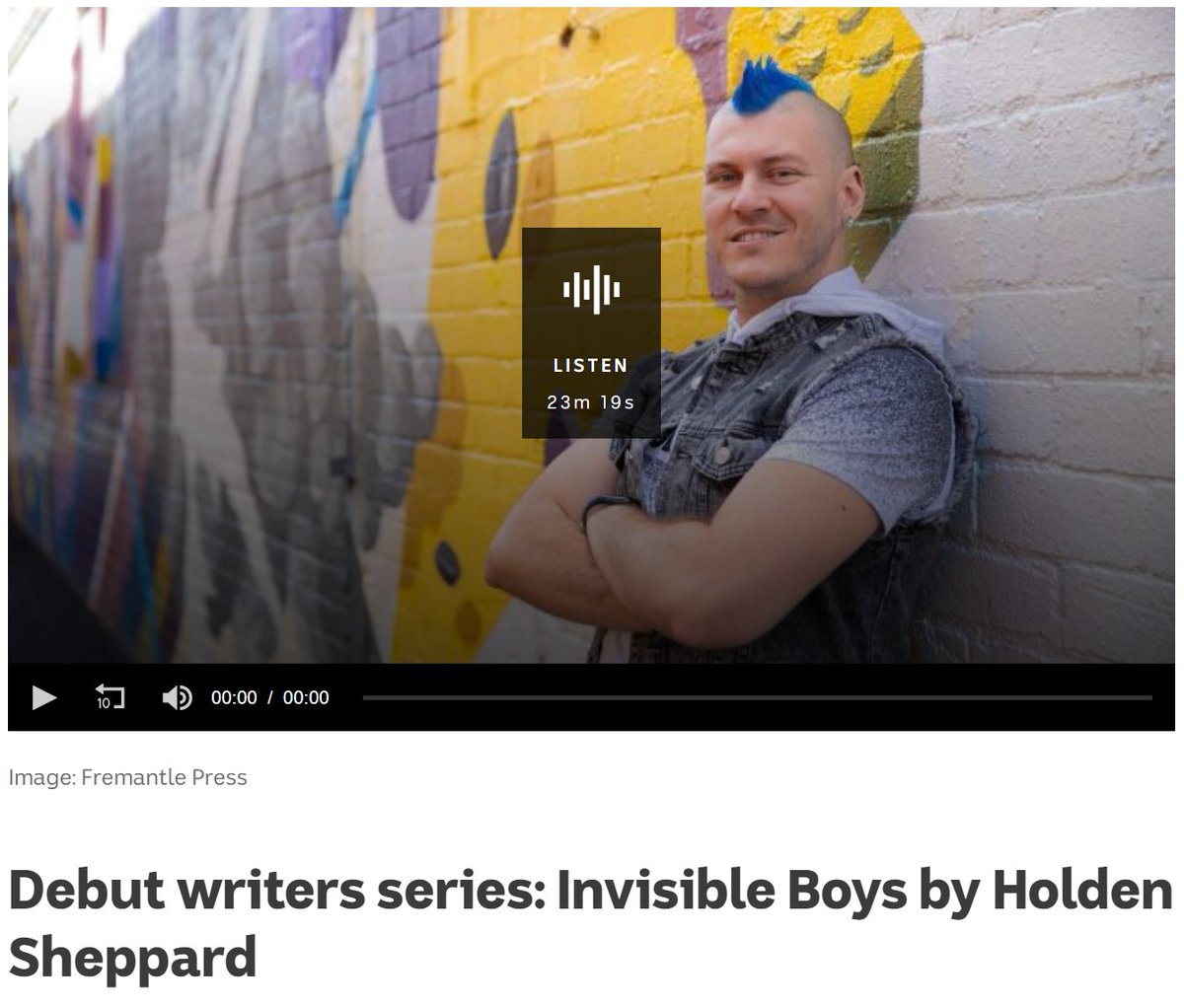 Holden Sheppard has moved to IG & BSKY ๐ฆ๐บ๐๐ช (@v8sheppard) on Twitter photo My interview on THE BOOK SHOW on <a href="/RadioNational/">ABC Radio National</a> is now live - yewww! ๐๐ค
I had an amazing, in-depth chat w/ Alice, plus they played tracks from the #InvisibleBoys Spotify playlist! ๐ค๐ค
Listen here: abc.net.au/radionational/โฆ
#writerslife #LoveOzYA My interview on THE BOOK SHOW on <a href="/RadioNational/">ABC Radio National</a> is now live - yewww! ๐๐ค
I had an amazing, in-depth chat w/ Alice, plus they played tracks from the #InvisibleBoys Spotify playlist! ๐ค๐ค
Listen here: abc.net.au/radionational/โฆ
#writerslife #LoveOzYA