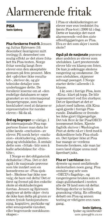 andmyg's tweet photo. I tillegg til all avdekking av juks med PISA-undersøkelser, hadde det vært interessant å få vite hva disse undersøkelsene koster norsk skole av penger. For ikke å snakke om det destruktive #PISA gjør med norsk skole. https://t.co/HlqT8D8YWJ