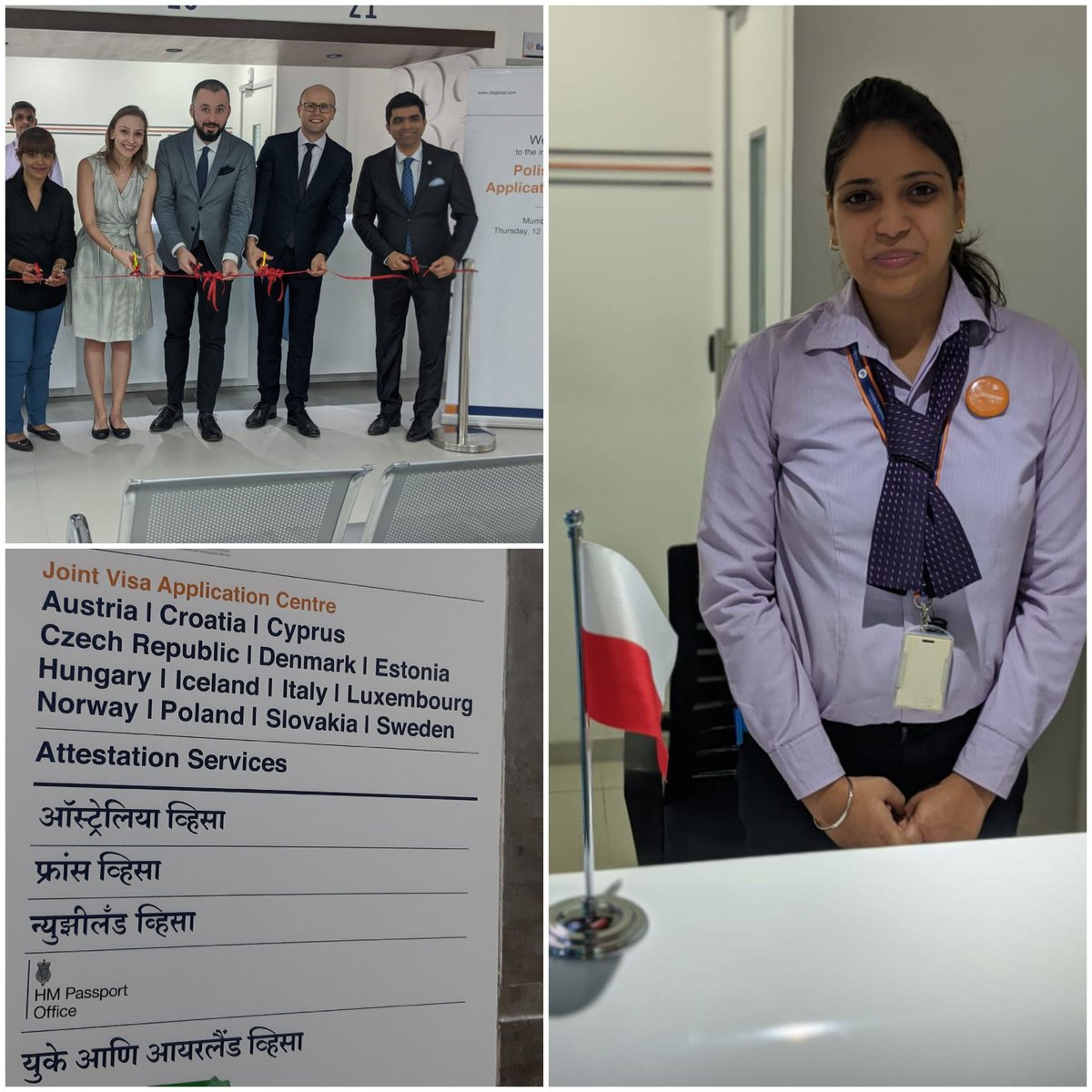 PLinMumbai's tweet photo. Opening 🍾 of the first @VFSGlobal visa application center for #Poland 🇵🇱 in #Mumbai 🇮🇳 Starting from tomorrow you can submit your application through https://t.co/RkfupA6klm 👩‍💻
#VisitPoland #InvestInPoland #StudyInPoland https://t.co/b5lGhSQHSu