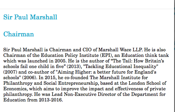 21/ #Brexiteer Sir Paul Marshall, gave £100,000 to  #VoteLeave • Chairs Ark Schools— 38 schools, 26,000 pupils. • He’s a hedge funder worth £590 million.• Gove put Marshall on Dept Education board.• Marshall funded Gove.