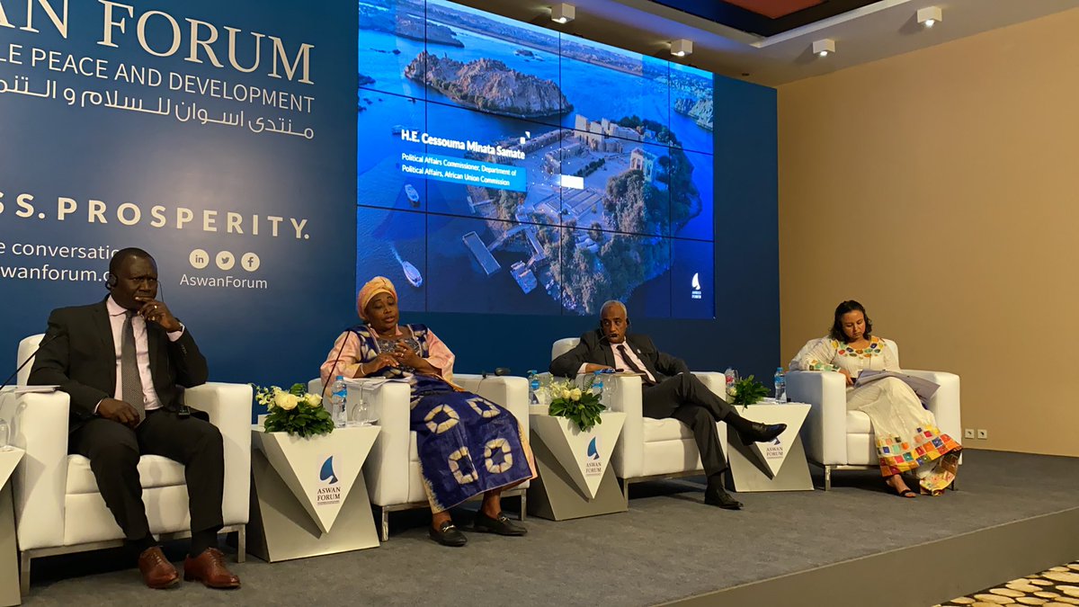 AU Commissioner for Political Affairs tells the audience that AU realizes the enormous challenge of forced displacement for Agenda 2063 and the 2030 global development agenda. Hence the AU declared 2019 the year of refugees, IDPs and returnees. #dgtrends #AGA_Platform