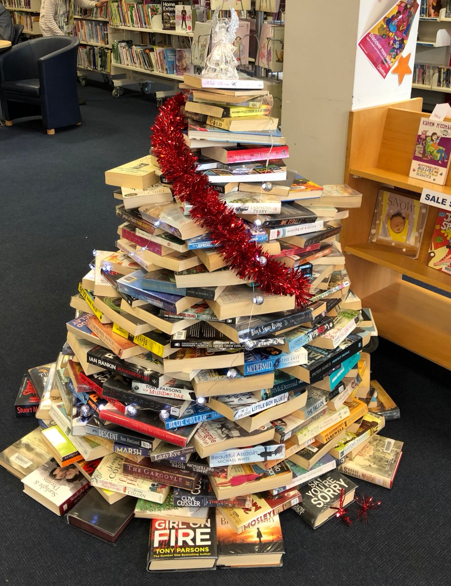 Bucks_Libraries's tweet image. It&apos;s a #Christmas tree made of books! Come to #GerrardsCrossLibrary and see how we made it. Opening hours here: ow.ly/oPKQ50xugcA JLM