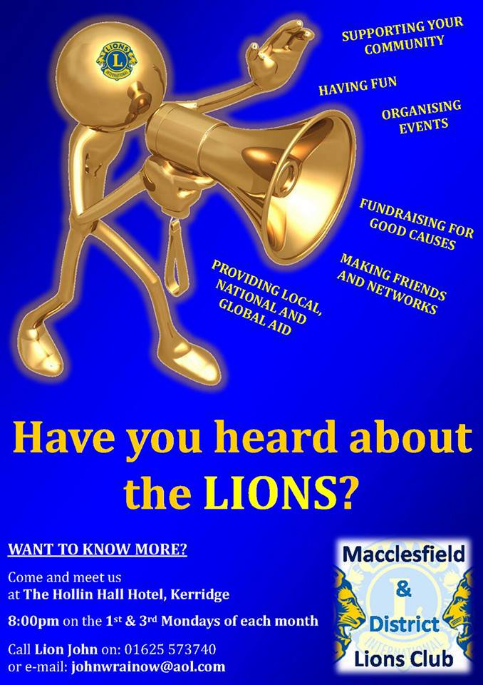 Macc_Lions's tweet photo. Looking to #volunteer in &amp; around #Macclesfield? We are part of the world's largest voluntary service organisation &amp; donate to tonnes local causes.

Why not get involved in the new year. Make us your #NewYearsResolution.

#Prestbury #Bollington #Volunteering @CanalsideRadio https://t.co/3AfdBpLKNc