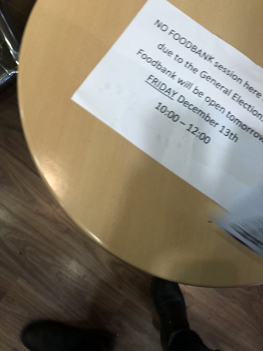 This was in my polling station. Surely it tells you everything you need to know about the state of the UK in 2019. #GeneralElection2019 #GE2019