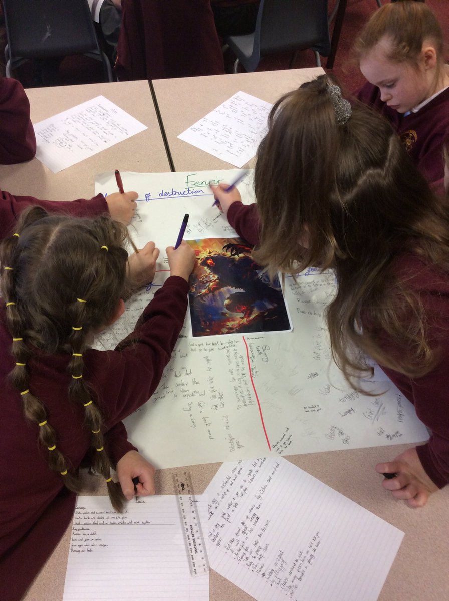 ABCPschool's tweet photo. #Class4W are gathering ideas about Viking monsters ready to write an instructional guide on how to defeat them! Fenrir, Kraken and Draugar don’t stand a chance! 🐺🦑🧟‍♂️ https://t.co/BBEypVMxGs