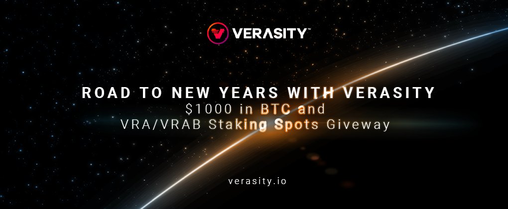 We’re giving away $1000 in BTC and VRA Staking Spots to 20 winners! 

🗓️ Date running:  12 Dec - 19 Dec

⚠️ Rules:
- Must follow <a href="/verasitytech/">Verasity</a> &amp; <a href="/rjmark_verasity/">mark@veratech.org</a>
- Retweet / Like
- Tag 3 people you know
- Use #VerasityGiveaway

We will select 20 winners randomly.

$BTC