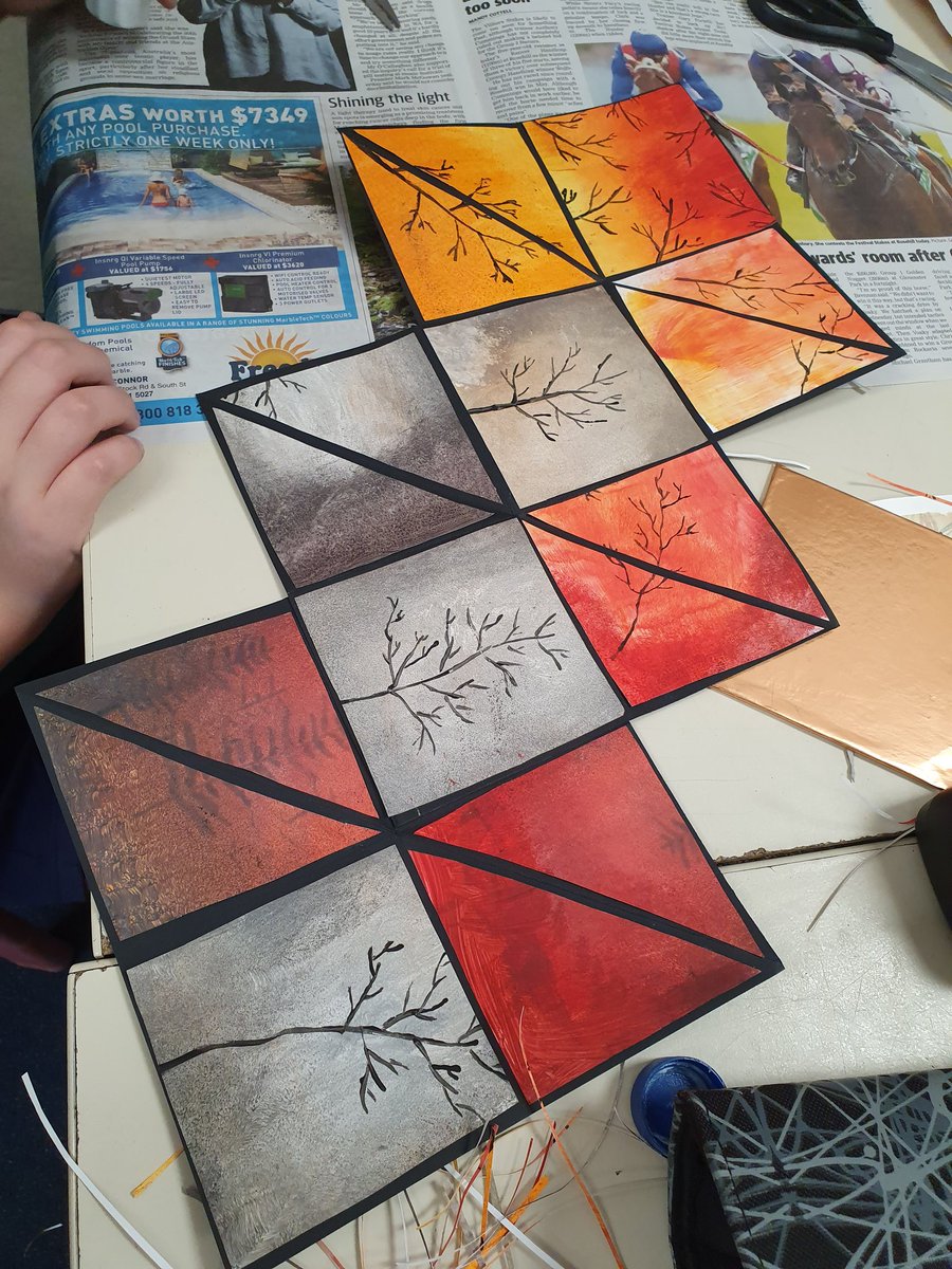kjpips's tweet photo. Our beautiful #explosionbooks under construction. Supporting our fire literacy theme. Thanks @GiftedTawk & #amslerartroom https://t.co/Ww6A10La8C