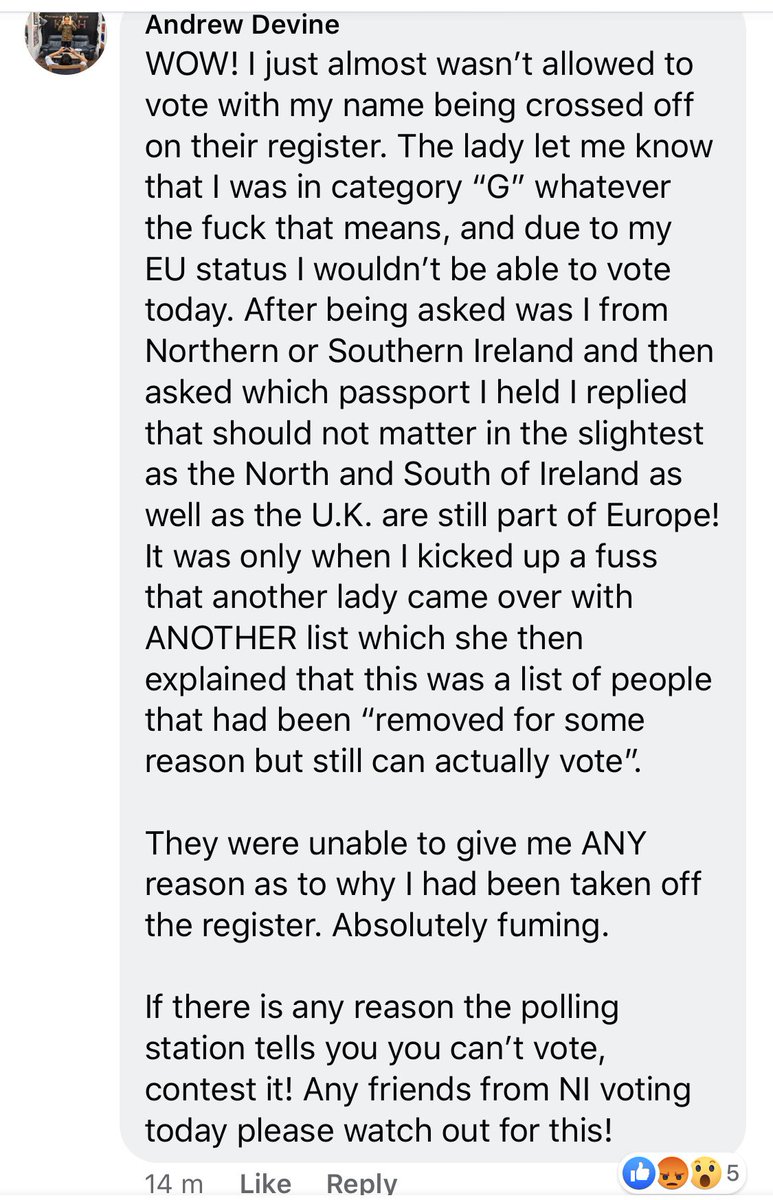 andrewdevine4u's tweet photo. Hiya, @ElectoralCommUK . Can you shed any light as to why this happened this morning when I tried to vote? #GE2109 #votelabour https://t.co/n4ZXxogOYe