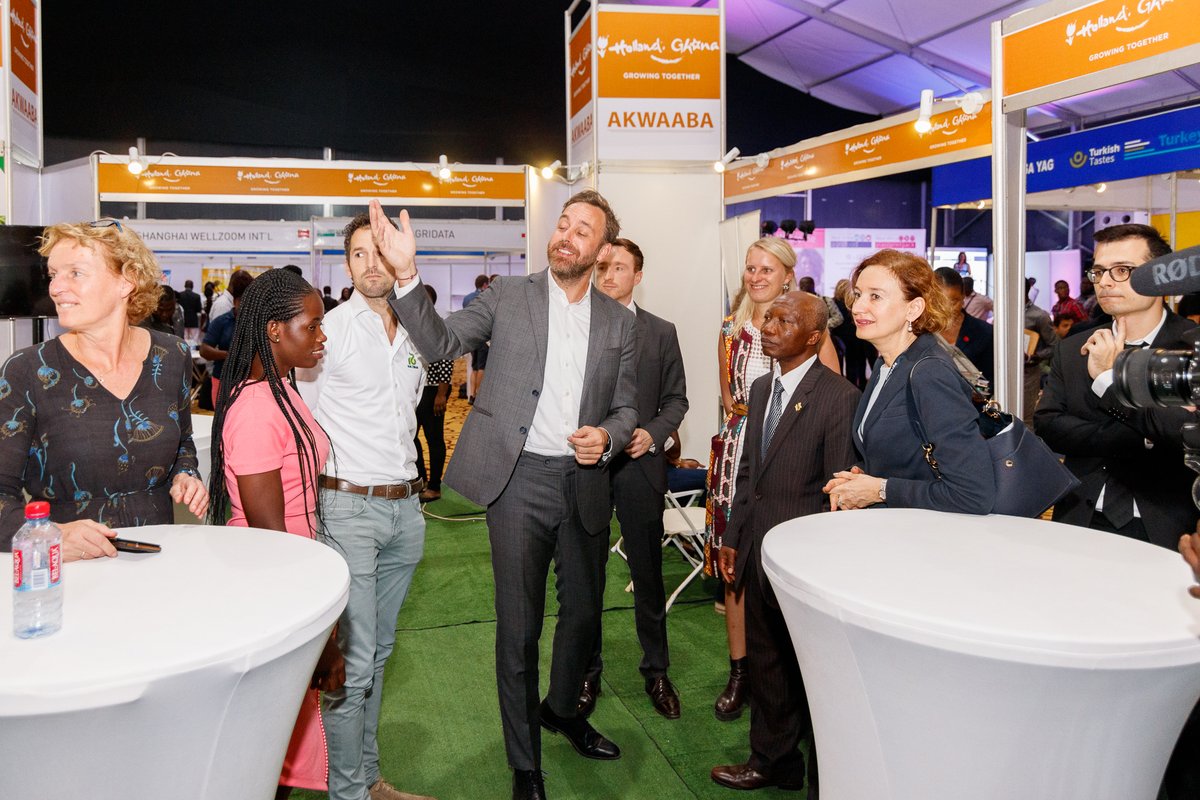 HortifreshWA's tweet photo. Visit the Holland Pavilion today for Business Opportunities #AICC #HorticultureBusinesses  #QualityInputs @NLinGhana @SNVworld @WUR_WCDI https://t.co/aVLzkYUi2e