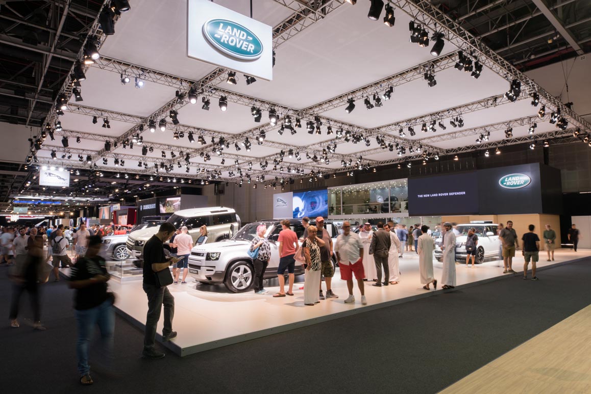 Jamesrawlins78's tweet photo. Jaguar Land Rover went big at the 15th edition of the Dubai Motor Show this year. @ElectraGCC executed a show-stopping exhibition space, including a 1,116 sqm custom-built steel structure. #eventprofs https://t.co/pCvfdJTMhZ